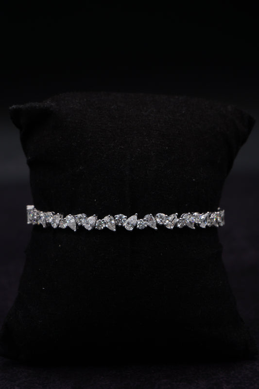Pear & Round Tennis Bracelet
