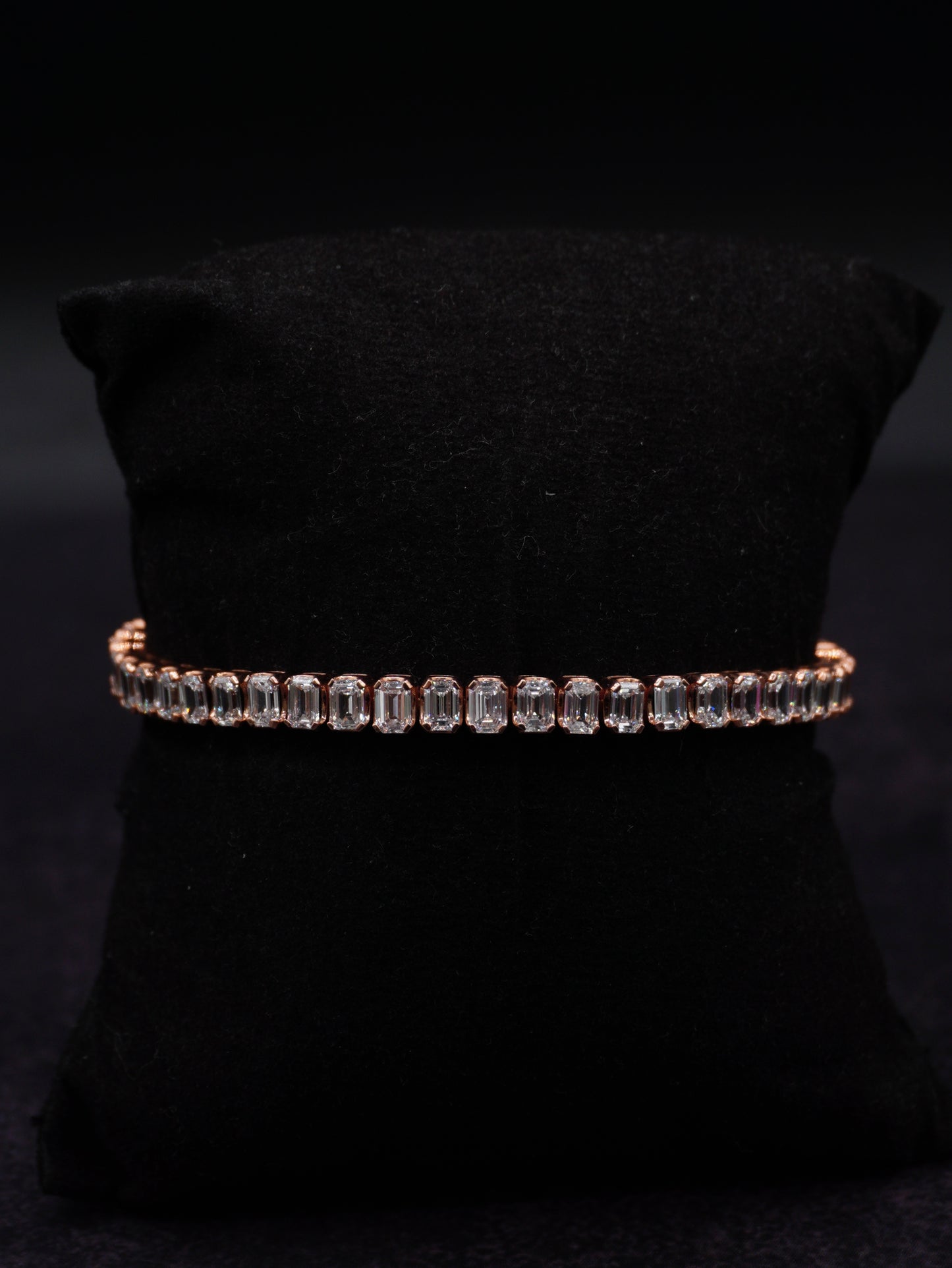 Lab-Grown Diamond Emerald Cut Tennis Bracelet