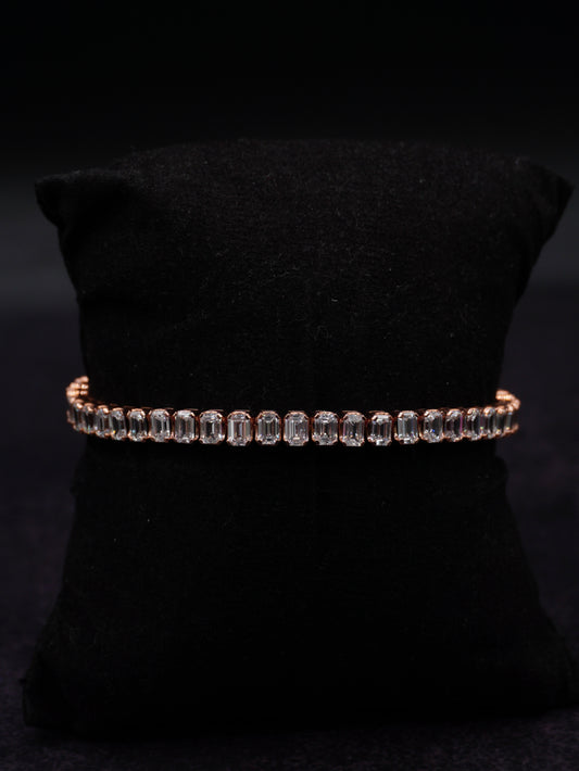 Lab-Grown Diamond Emerald Cut Tennis Bracelet